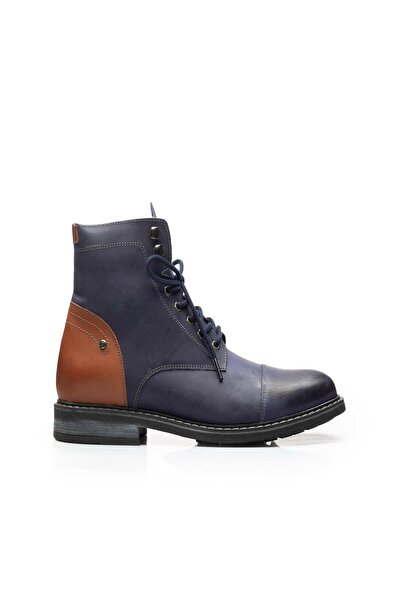 UrbanShoes Men's Genuine Leather boots, Leofex - 956 Blue Box