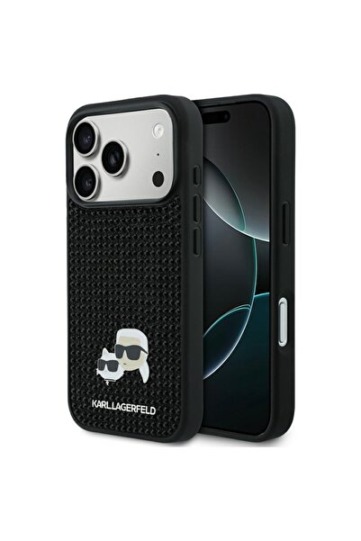 Karl Lagerfeld Case for iPhone 17 Pro Max, Hardcase Rhinestone with K&C Pin (...
