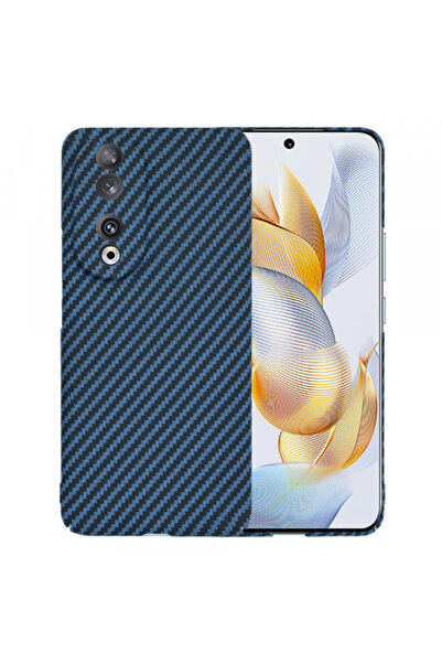 Stef's Cat Θήκη για Honor 90, Γάτα του Στεφ, Κάρμποναϊτ Φάιμπερ, Τυρκουάζ