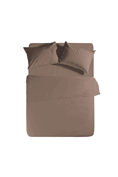 Nef Nef Homeware Σεντόνι Διπλό Μονό 240x270 nef-nef basic/mocca 100% Βαμβάκι ...