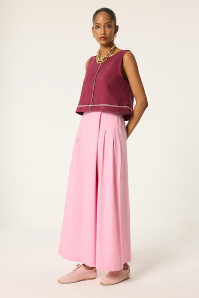 Touché Privé Asymmetric Elastic Waist Pants