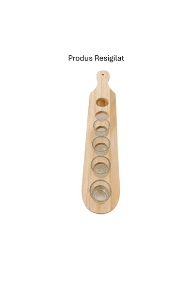 Vader RESIGILAT - Set 6 Pahare Shot din Sticla VADER, cu Suport din Lemn, Des...
