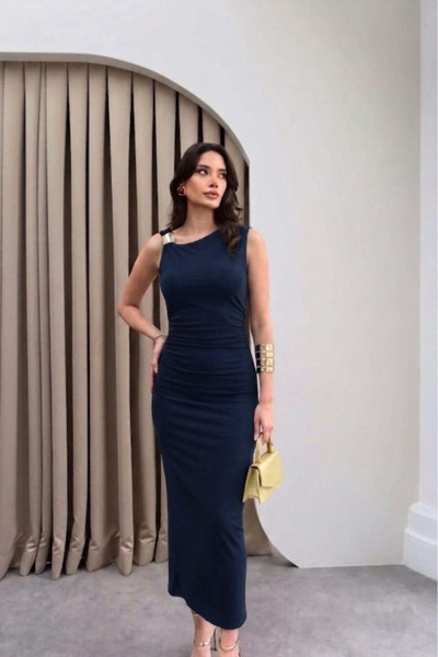 ALFUDO Moda Collection Βραδινό φόρεμα μίντι για αποφοίτηση με λεπτομέρεια από...