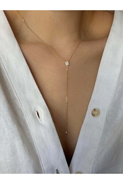 Venus Design Steel Jewelled Letter Necklace