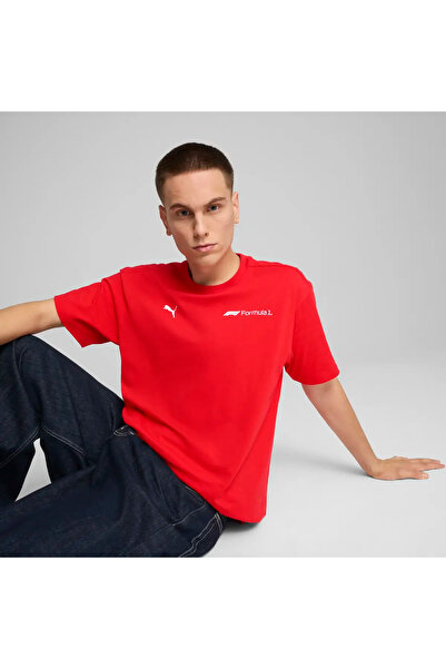 Puma F1 ESS+ Graphic Tee Relaxed Kırmızı Erkek T-Shirt