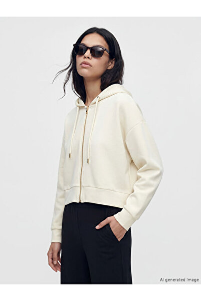 LC Waikiki Hooded Women's Zipper Sweatshirt from Uzg Store for Style Enthusiasts
