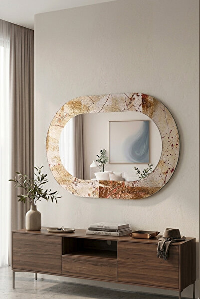Decorita Dekor Camı ve Ayna | Terra Eskitme Desenli Dekoratif Ayna | 720cm x ...