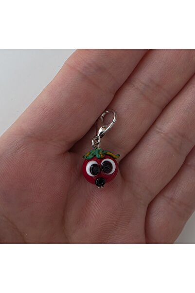Kitty Mitty Art Alevde Cam Sanatı El Yapımı Cam Boncuk Domates Charm