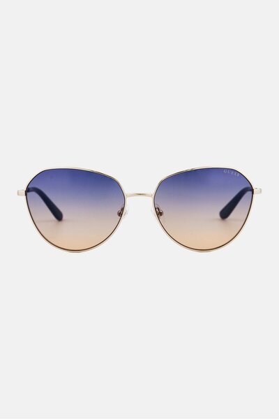 Guess Women GU00148 32W Round Sunglasses, Silver