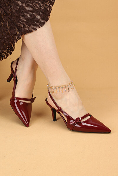 Nilsa Shoes Γυναικεία βραδινά παπούτσια με λεπτό τακούνι από λουστρίνι, ψηλοτ...