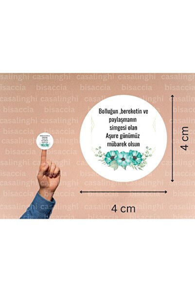 bisaccia Aşure Günü Etiketi Aşure Günümüz Mübarek Olsun Yuvarlak Mat Sticker ...