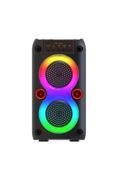 E-ANAMAG Φορητό ηχείο HF-3222, με Bluetooth, Ασύρματο, 2 ηχεία RGB 8 εκ., Σού...