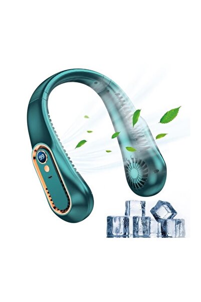 Empressco Taşınabilir LED Gösterge Boyun Fanı, Şarjlı, 5 Hız, Serinlik Sağlar