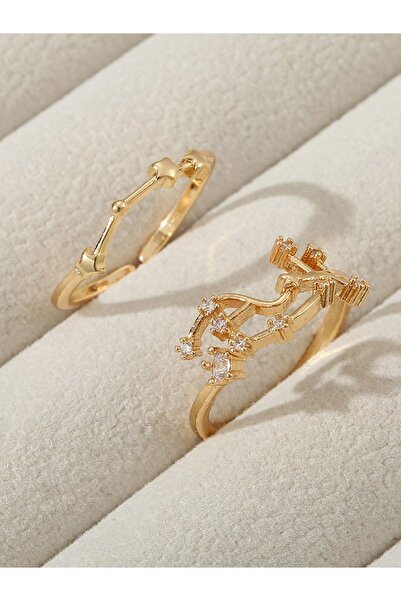Take Two By Styli Set of 2 - Gold Embellished Rings