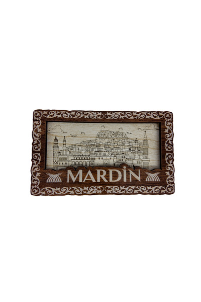 ARYADA GİFT Mardin Şehir Silüeti Ahşap Magnet – Lazer Kazıma Detaylı ve İşlem...