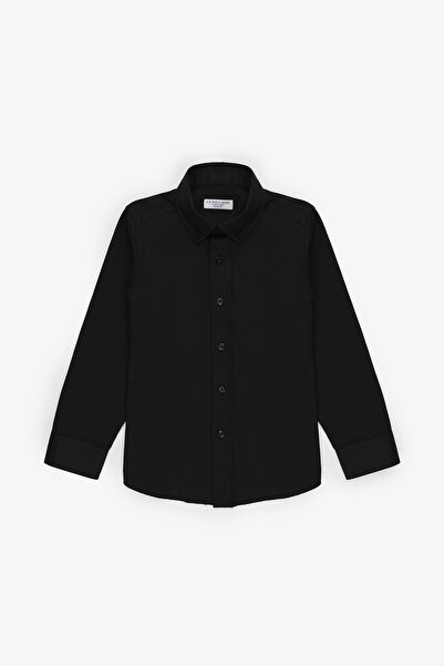 U.S. Polo Assn. Erkek Çocuk Siyah Uzun Kollu Basic Gömlek 50324687-VR046