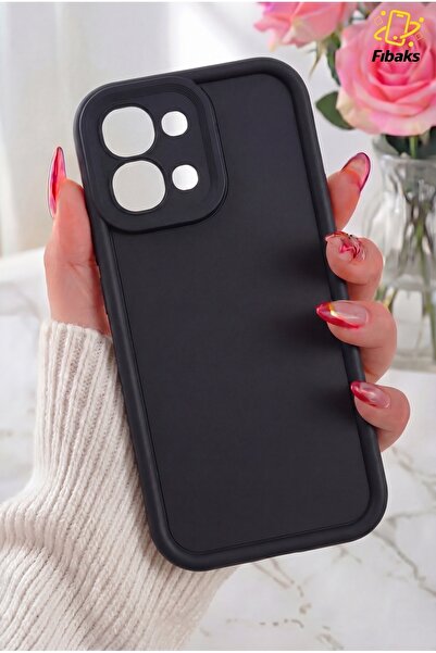 Fibaks Oppo A6 Pro 4G/5G Kılıf Kamera Korumalı Yumuşak Dokulu Darbe Emici Siy...