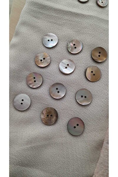 ILERI EUROPE Natural Genuine Pearl Mussel Shell Button 18 mm 12Pcs