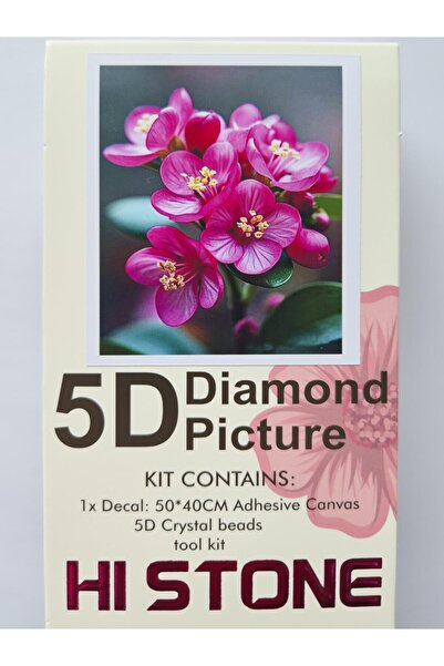Liva Craft Beading Kit 50 X 40 Pink Flower