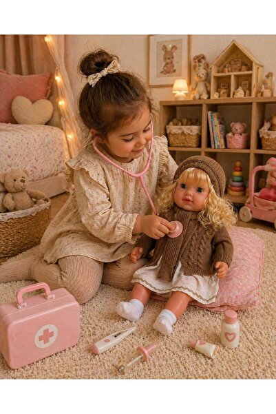 ŞAŞKIN HOUSE SEVİMLİ HIRKALI ATKILI ŞAPKALI ET BEBEK 65 CM SEVİMLİ ET BEBEK &...