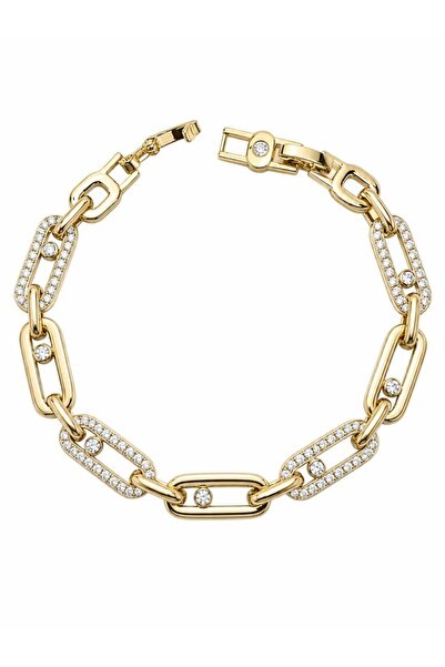 Laviona jewelry Oval Taşlı Zincir Bileklik