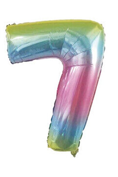 BenimMarifetlerim Number 7 colorful foil balloon 16 inch 40 cm