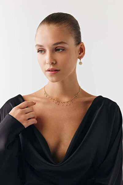Goldium Jewellery Goldium Özel Tasarım Zikzak Çubuk Shakira Choker