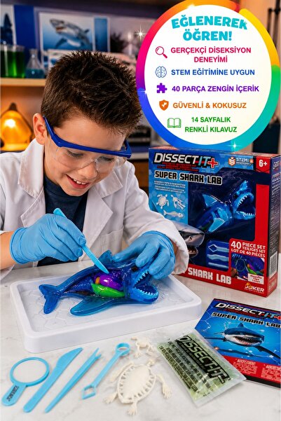 TOYFEST Dissect It+ Super Shark Lab Köpekbalığı Diseksiyon Seti 40 Parça STEM...