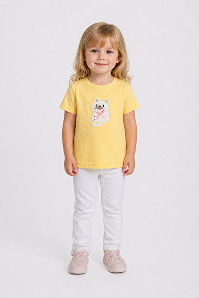 Yale Kids 1-4 Years Old Girls' 95% Cotton T-Shirt