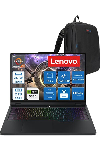 LENOVO Legion Pro 5 16ADR10 Amd Ryzen™ 9 8940HX Aı 24GB Ddr5 2tb SSD RTX5060/...