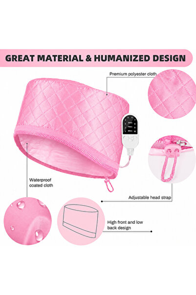 festive Electric Hair Thermal Treatment Steamer Spa Hair Care Cap 3 Timer Settings 9 Level Heats Up Quickly with Timer Settings