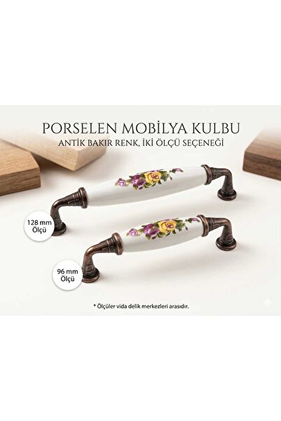 Arion ÇOÇUK ODASI MOBİLYA KULBU SEÇİL ÇİÇEK DESEN (137) 96 MM VE 128 MM SEÇEN...