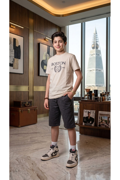 h.kids طقم صيفي كاجوال بتصميم عصري