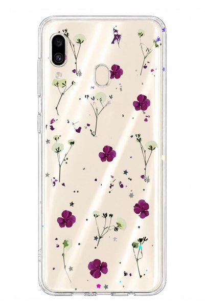 3GEN CASE Samsung Galaxy A20-A30 Uyumlu Lüx Desenli Şeffaf Silikon Kılıf