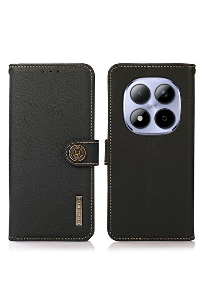 KHAZNEH Δερμάτινη Θήκη Πορτοφόλι Black (Xiaomi Redmi Note 15 Pro 4G)