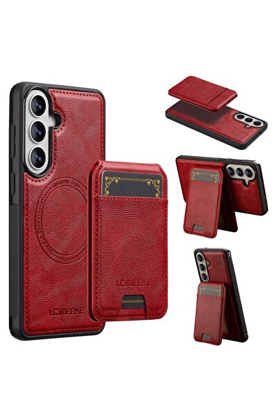 LC.IMEEKE L3 MagSafe Σκληρή Θήκη με Αποσπώμενο Πορτοφόλι Red (Samsung Galaxy ...