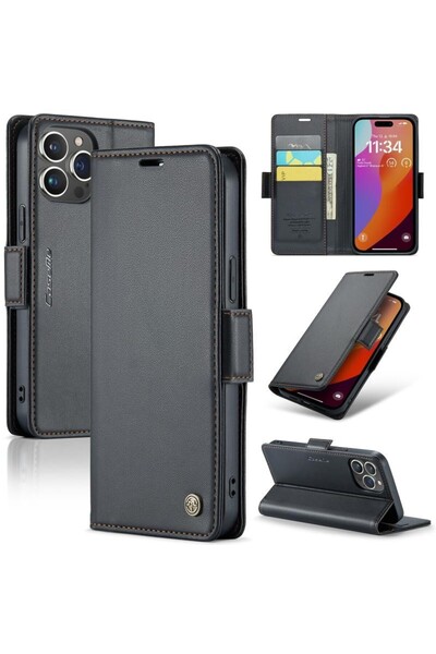 Caseme 023 Luminus Θήκη Πορτοφόλι Black (Apple iPhone 15 Pro)
