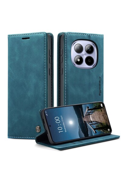 Caseme 013 Retro Θήκη Βιβλίο Green Blue (Xiaomi Redmi Note 15 Pro 5G)