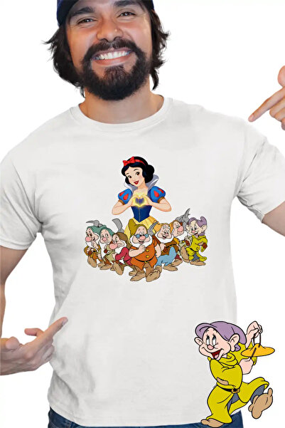 OEM Tricou Barbati Alba ca Zapada cei 7 pitici