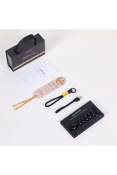 WESLAMIC Smart Tasbih Zikr Ring - Digital Prayer Counter with 5 Ring Sizes - Black