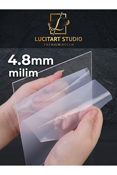 LucitART Studio 4.8mm Şeffaf Pleksi Levha - Kristal Netliğinde Akrilik (Çoklu...