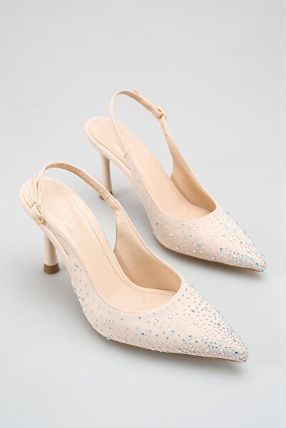 ELEVAM Stone-Embellished Evening Dress High-Heeled Shoes for Women 9 cm Thin ...