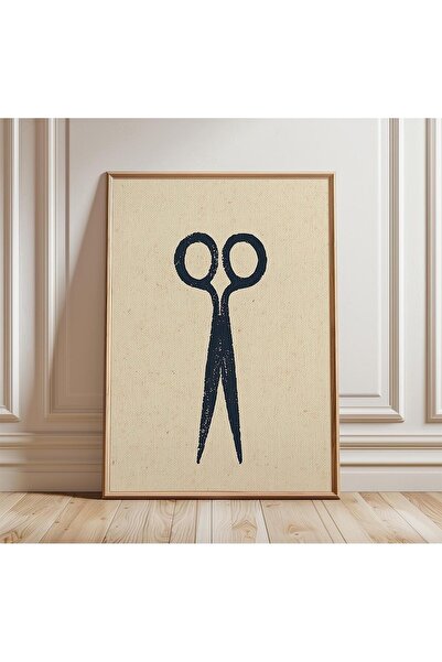 NinaStore Makas Posteri | Minimalist Alet Duvar Sanatı | Terzi Baskısı | Diki...