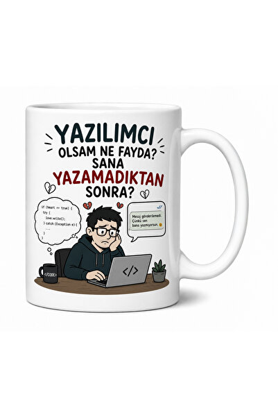 Çakaldere Yazılım "Yazılımcı Olsam Ne Fayda? Kupa Bardağı – Kalp Kıran Develo...
