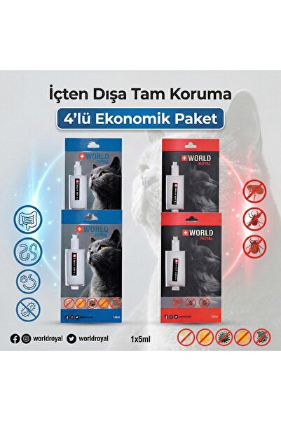 World Royal KEDİ İÇ DIŞ p.arazit doğal kimyasal içermez koruyucu