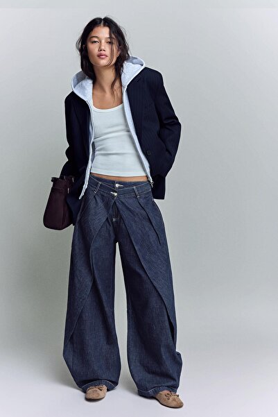 Bershka Balloon fit düşük bel twisted jean