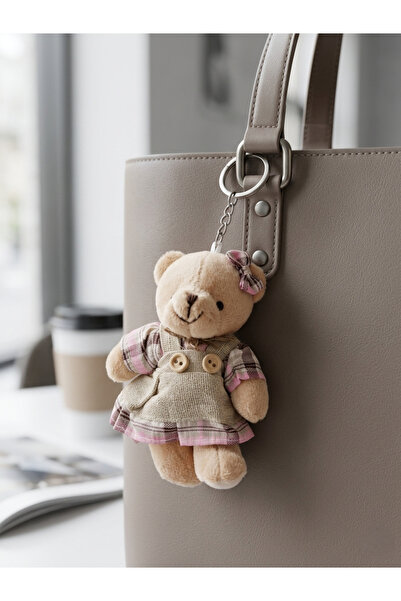 618 CONCEPT Plaid Dressed Bear Charm / Keychain