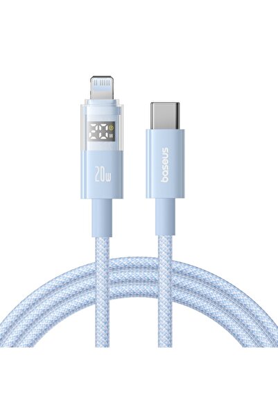 Baseus Cablu de date cu afișaj digital, Type-C la Lightning, 20W, 2m - Displa...
