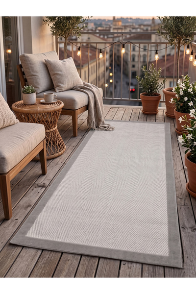Myevilla Vektör Sisal Halı Kaymaz Taban Silinebilir Yıkanabilir Modern Salon ...