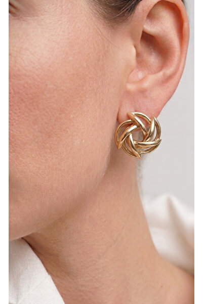 İris Jewelrys Çelik Adore Gold Küpe